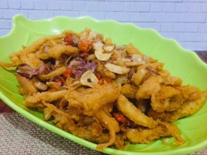 Resep Jamur Tiram Crispy Cabe Garam Anti Gagal