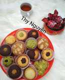Bánh Cookie Bơ,chocolate,trà xanh