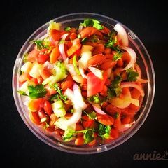 A picture of Kidney Bean/Rajma Salad.