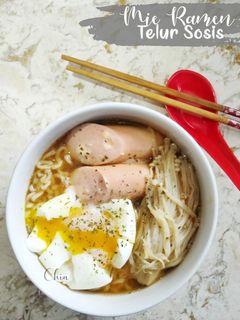 Foto resep 94. Mie Ramen Telur Sosis