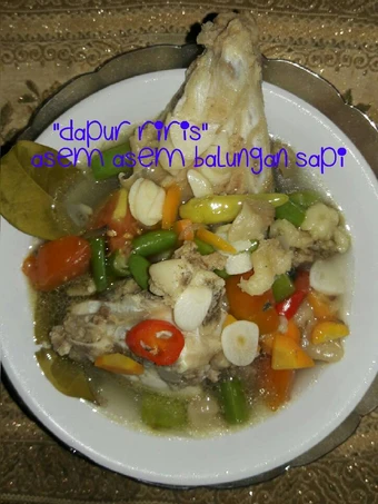 Cara Gampang Menyiapkan Resep Asem asem balungan sapi non MSG yang Menggugah Selera