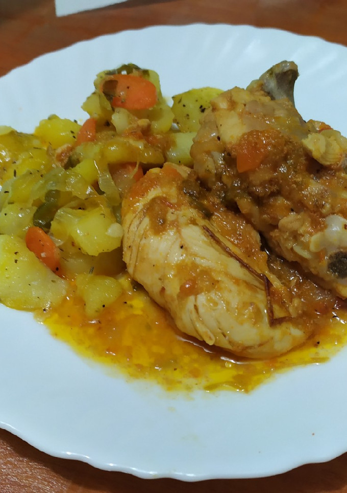 Una foto de Pollo al pimentón