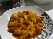Una foto de patata guisadas con chistorra