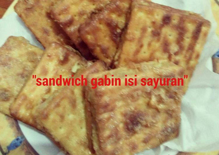 Sandwich gabin isi sayuran