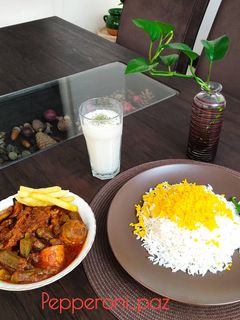 عکسی از دستور خورشت بامیه