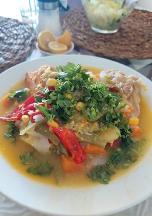 Una foto de Cazuelita de Pollo 🍗🍲🌽