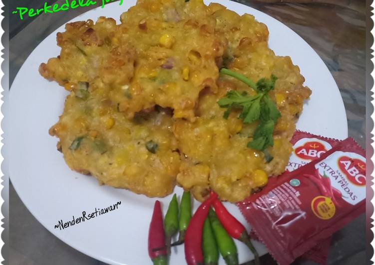 Perkedel jagung kriuk tanpa telur