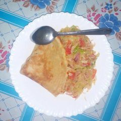Pancake and Fried Cabbage A picture of Pancake and Fried Cabbage.