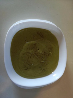 Una foto de Crema de calabacín murciano con queso azul