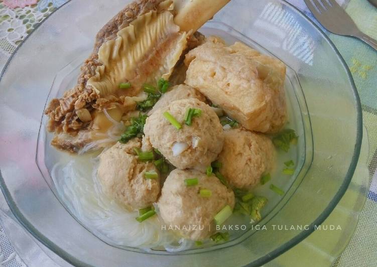 Bakso Tulang Muda Kuah Iga (Kuah Bakso) (keto friendly)