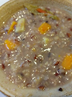 A picture of Sprouted Multigrain and sweet potato congee #healing recipe#.