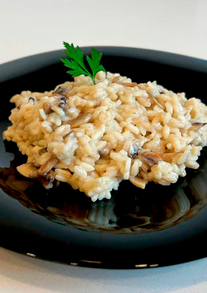 Una foto de Risotto de champiñones
