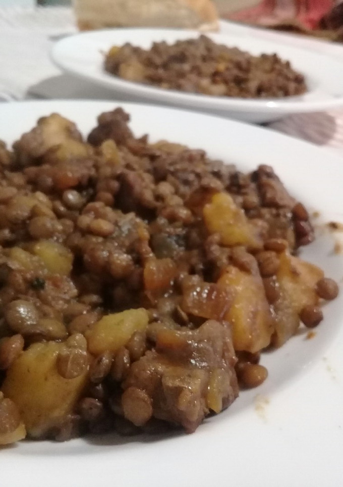 Una foto de Guiso de lentejas