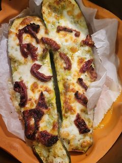 Una foto de Calabacín con mozzarella en airfryer