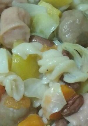 Foto resep Sop makaroni kacang merah
