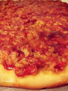 Una foto de Pizza barbacoa (versión empanada)