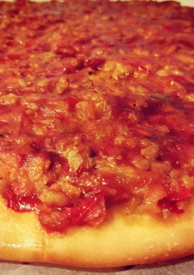 Una foto de Pizza barbacoa (versión empanada)