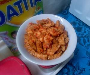 Resep mudah Sambal goreng tempe mix udang (seadanya) Mantul Banget