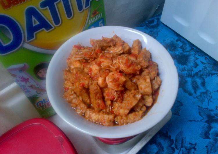 Sambal goreng tempe mix udang (seadanya)