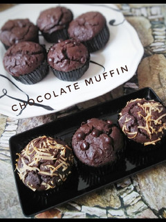 Foto resep Chocolate custard muffin