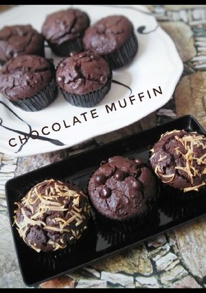 Foto resep Chocolate custard muffin