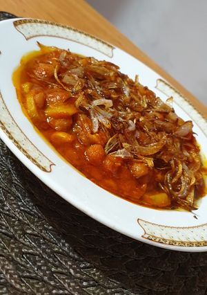 عکسی از دستور خوراک لوبیا چیتی وکدو سبز