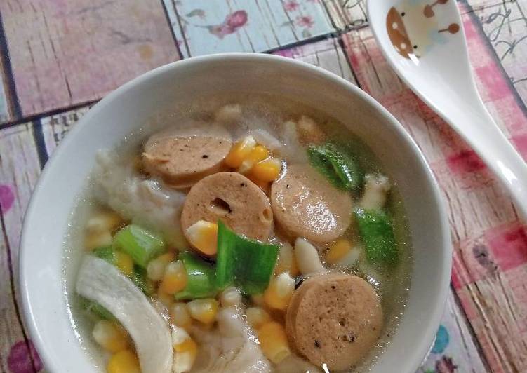 Sop JJS (jagung jamur sosis)