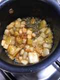 Peras caramelizadas con vino blanco