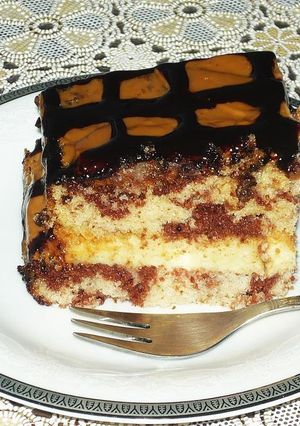 Zdjęcie przepisu Zebra budyniowo - krówkowa.