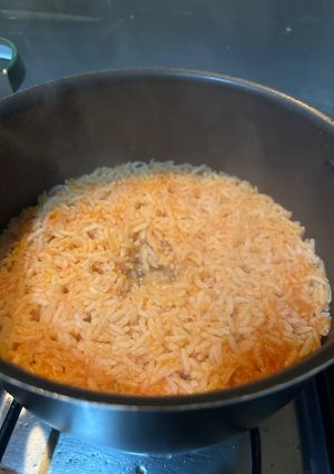 A picture of Mexican Red Rice (Arroz Rojo).