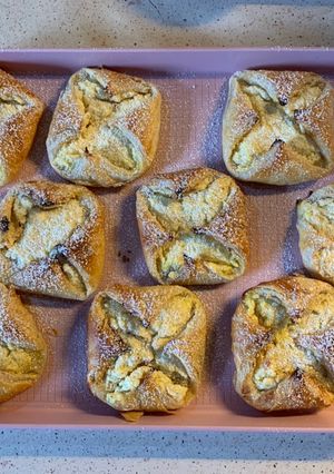 Túrós mazsolás batyu recept fotója