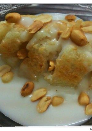 Hình của món Chuối cuộn nếp nướng.