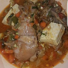 A picture of Chicken Tofu soup.