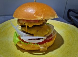 Una foto de Hamburguesa casera