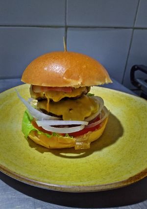 Una foto de Hamburguesa casera
