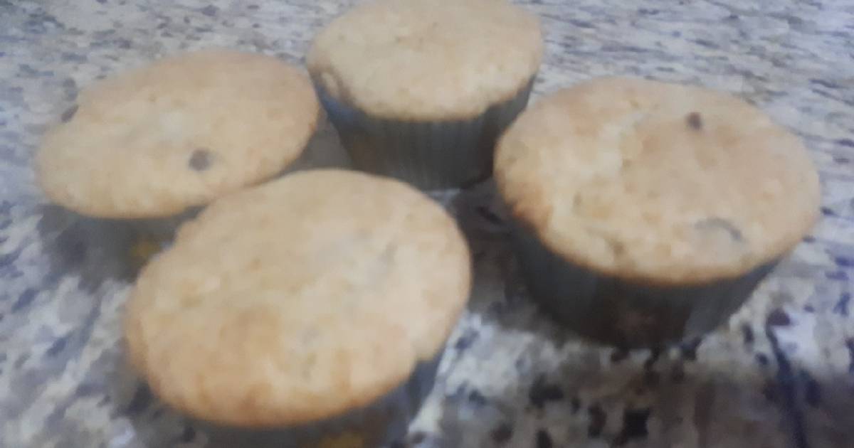 Muffins con chispas de chocolate. Sin huevo Receta de Eli Recinos Cookpad