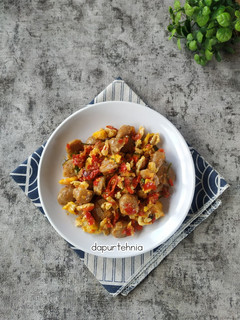 Foto resep Bakso & Telur Orak Arik Sambal