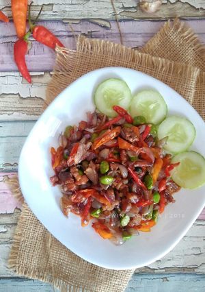 Foto resep Tumis Bawang Merah Petai