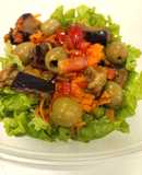 Ensalada🥗 Lechuga con Aceitunas y Berenjenas