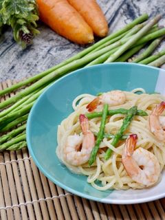 Hình của món Mì Ý Tôm Sốt Kem Phô Mai (Creamy Shrimp Pasta).