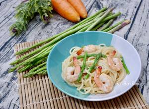 Hình của món Mì Ý Tôm Sốt Kem Phô Mai (Creamy Shrimp Pasta).