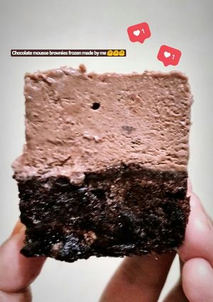 Foto resep Chocolate mousse brownies frozen 💙