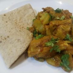 A picture of Tinday gosht(chicken).
