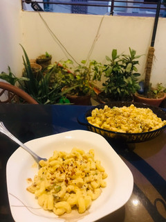A picture of White Sauce Pasta.