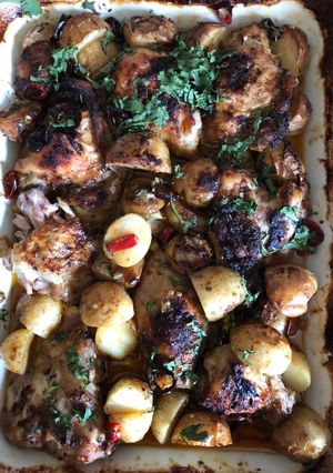 A picture of Lemon Chicken & Potato Oven Bake.