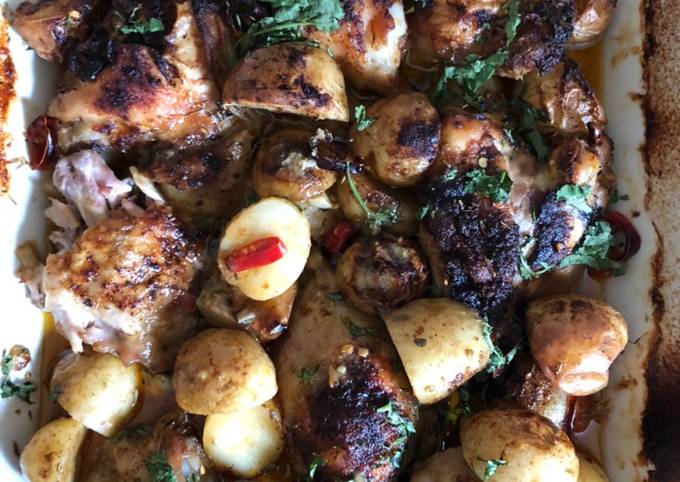 Recipe: Perfect Lemon Chicken & Potato Oven Bake