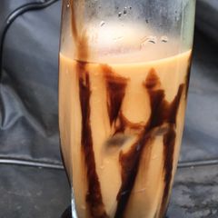 A picture of Mocha iced coffee.
