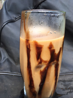 A picture of Mocha iced coffee.