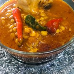 Chicken or chane ki daal A picture of Chicken or chane ki daal.