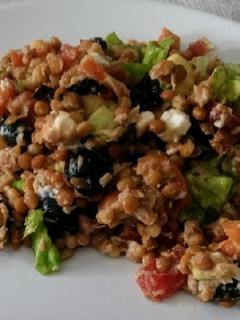 Una foto de Ensalada de lentejas fresquita